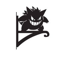 Steel Second Evolution Purple Monster Hanging Basket Bracket on White Background