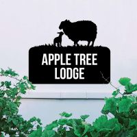 Steel Sheep & Lamb House Name Sign Steel Sheep & Lamb House Name Sign