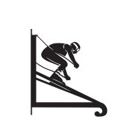 Close-Up of Steel Skiing Hanging Basket Bracket 