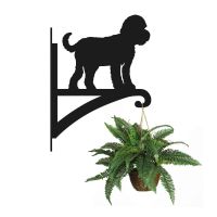 Steel Standing Cockapoo Hanging Basket Bracket with Planter