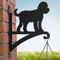 Steel Standing Cockapoo Hanging Basket Bracket