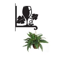 Steel Summer Wine Glass Hanging Basket Bracket with Planter Steel Summer Wine Glass Hanging Basket Bracket with Planter