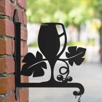 Steel Summer Wine Glass Hanging Basket Bracket in Situ Steel Summer Wine Glass Hanging Basket Bracket in Situ