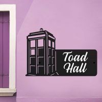 Steel House Name Sign with Time Machine Telephone Box Design