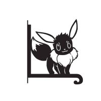 Steel Unevolved Furry Brown Creature Hanging Basket Bracket on White Background