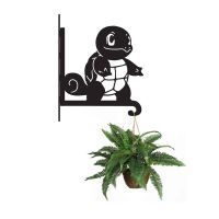 Steel Unevolved Water Reptile Character Hanging Basket Bracket with Planter Steel Unevolved Water Reptile Character Hanging Basket Bracket with Planter