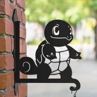 Steel Hanging Basket Bracket with Unevolved Water Reptile Character Topper Steel Hanging Basket Bracket with Unevolved Water Reptile Character Topper