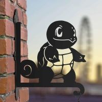 Steel Hanging Basket Bracket with Unevolved Water Reptile Character Motif Steel Hanging Basket Bracket with Unevolved Water Reptile Character Motif