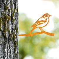 Steel Yellow Wagtail Tree Spike - Rustic Steel Yellow Wagtail Tree Spike - Rustic