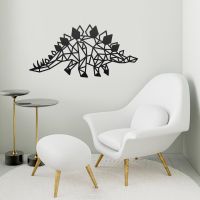 Geometric Iron Stegosaurus Wall Art in a Sitting Room Geometric Iron Stegosaurus Wall Art in a Sitting Room