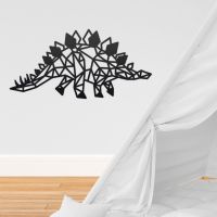 Geometric Iron Stegosaurus Wall Art in Situ in a Children"s Play Room Geometric Iron Stegosaurus Wall Art in Situ in a Children"s Play Room