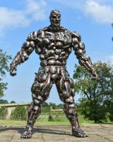 Recycled Metal Stone Man - 2.7m