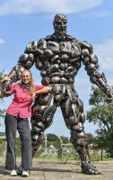 Scale image of scrap metal art sculpture