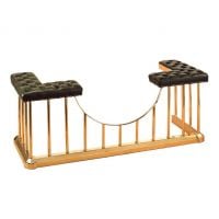 Straight "Edwardian" Club Fender Seat in Polished Brass Straight "Edwardian" Club Fender Seat in Polished Brass