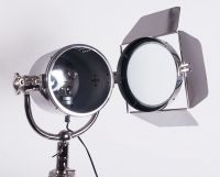 Stainless Steel “Hollywood House" Studio Style Tripod Light