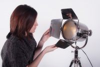 Stainless Steel “Hollywood House" Studio Style Tripod Light