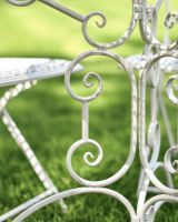 Extreme Close-Up of Metal Spiral Stand for Table