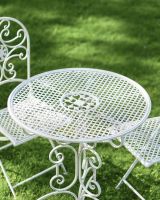 Situ Shot of Stunning Sunrise Outdoor Two Seater Bistro Set with Spiral Detailing