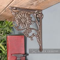 Sunflower Shelf Bracket Created from Iron