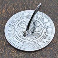 Bright Chrome "Suns Tyne" Mini Sundial - 95mm