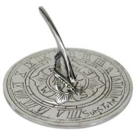 Bright Chrome "Suns Tyne" Mini Sundial - 95mm