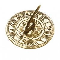 Polished Brass "Suns Tyne" Mini Sundial - 95mm 