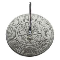 Bright Chrome "Suns Tyne" Mini Sundial - 95mm