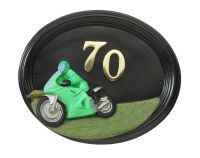 Hand Painted Sport Touring Motorbike House Sign