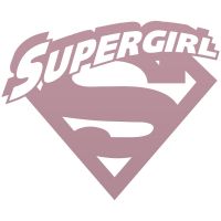 "Supergirl" Wall Art Finished in Dusk Pink