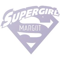"Supergirl" Personalised Wall Art Finished in Light Lilac "Supergirl" Personalised Wall Art Finished in Light Lilac