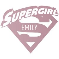 "Supergirl" Personalised Wall Art Finished in Light Lilac "Supergirl" Personalised Wall Art Finished in Light Lilac
