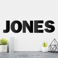 Individual Black Metal Letters "JONES"