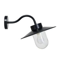 Swan Neck Steel Barn Wall Light in Black Swan Neck Steel Barn Wall Light in Black