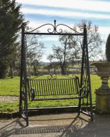 Intricately detailed Swing Bench In Midnight Black