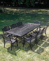 The "Highgrove" 8-Seater Luxury Garden Dining Set - Antique Copper Table No Cushions The "Highgrove" 8-Seater Luxury Garden Dining Set - Antique Copper Table No Cushions