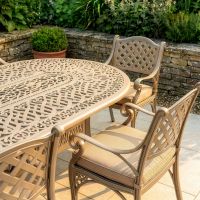 8-Seater Garden Dining Set Digital Illustration Chair close up table close up