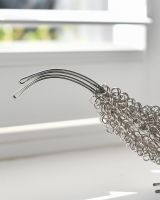 Close up on tail detail on recycled cockerel