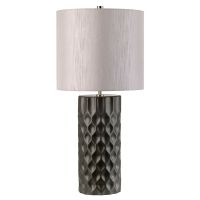 Retro Style Graphite & Silver Table Lamp 