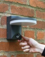 Scale image of garden wall light with PIR sensor