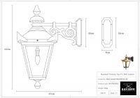 Technical Specifications of Top Fix Wall Lantern