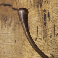 The 110mm Victorian Hat and Coat Hook in Antique Copper Showing the Upper Hook Close up - Digital Illustration