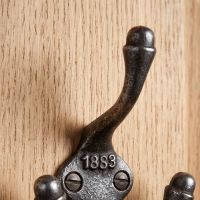 The 1883 Victorian Triple Prong Cast Iron Coat Hook Showing a Close up of the Upper ~Central Hook - Digital Illustration