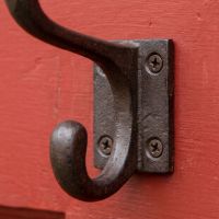 The 90mm Compact Cotswold Antique Iron Coat Hook Showing a Close up of the Lower Hook - Digital Illustration
