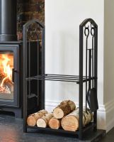 The Arcus Complete Fireside Companion to the side of a Fireplace - Digital Illustration