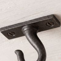 The Blacksmith Heavy Duty Ceiling Chandelier Hook - 65mm Showing a Close up of the Rectangular Backplate - Digital Illustration