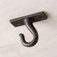 The Blacksmith Heavy Duty Ceiling Chandelier Hook - 65mm Shown Mounted on a Painted Ceiling - Digital Illustration