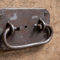 The Blacksmith Industrial Chest Drop Handle - 4" Showing a Close up of the Grip - Digital Illustration