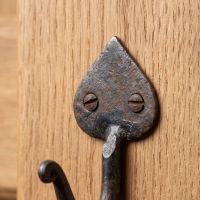 The Blacksmith Mini Spade Wall Hook - 50mm Showing a Close up of the Spade Backplate - Digital Illustration