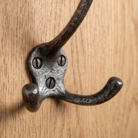 The Cotswold Flared Tip Triple Prong Wall Hook - 125mm Showing a Close up of the Lower Two Prongs - Digital Illustration