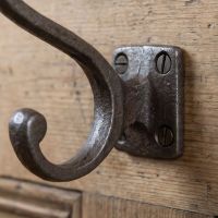 The Georgian Square Mounting Plate Hat and Coat Hook - 100mm Showing a Close up of the Lower Hook - Digital Illustration